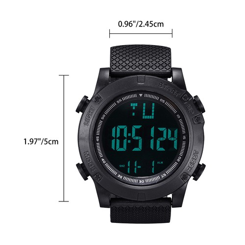 2Pack Waterproof Digital Sports Watch Military Tactical LED Backlight Wristwatch
