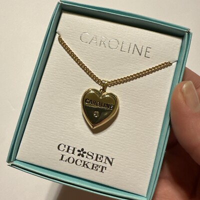 Mulberry Studios Chosen One Personalized  Name Locket Necklace Letter C Names