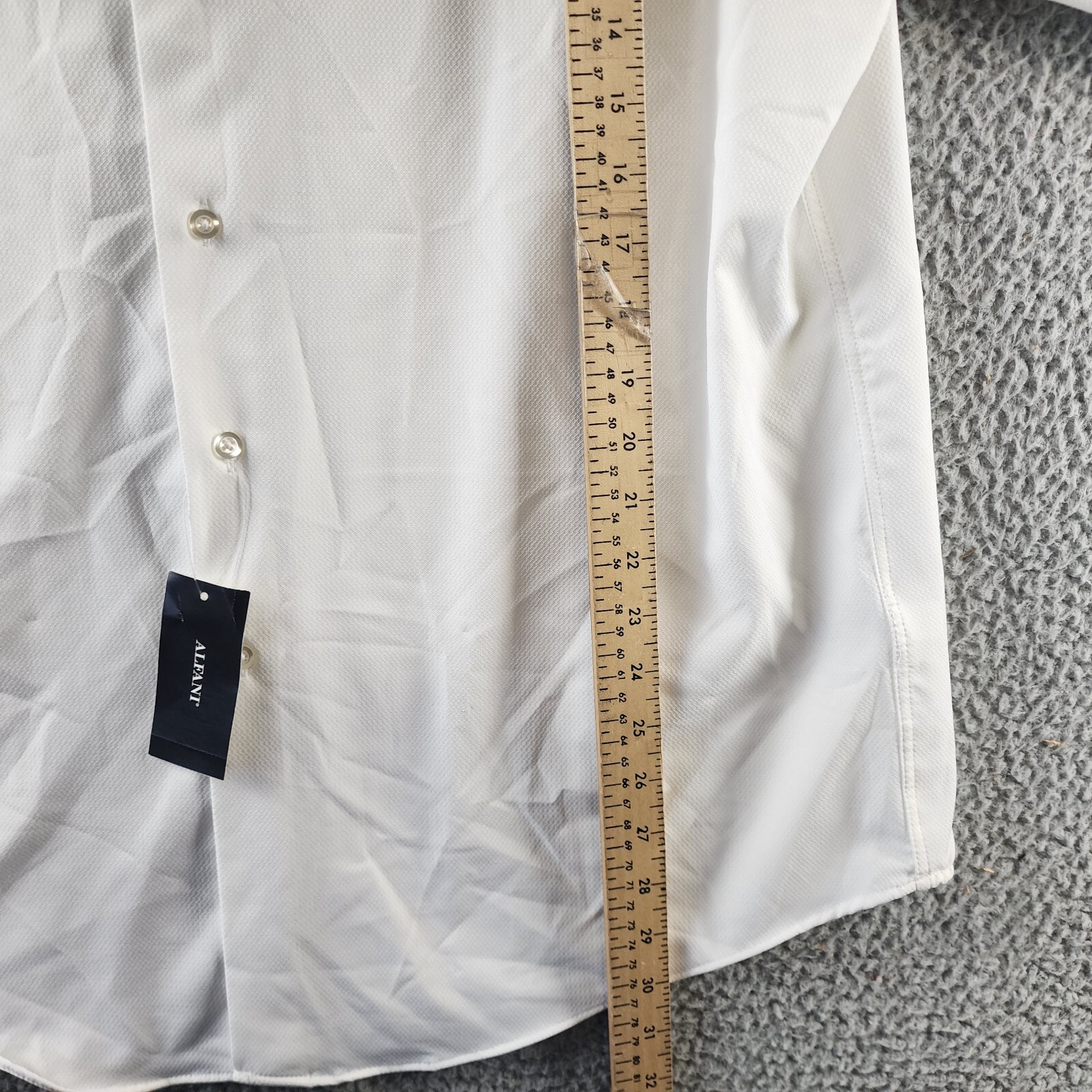 Alfani Regular Fit Travel Ready Dress Shirt Men's 32-33/16-16.5 Bright White~ - Picture 9 of 13