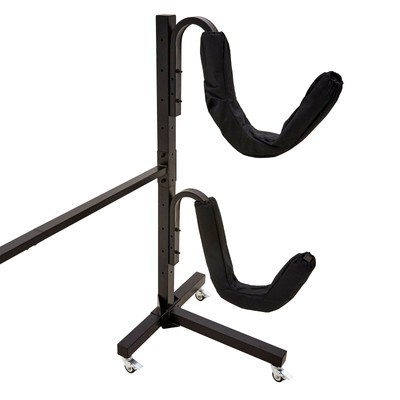 Elevate Outdoor Freestanding Storage Rack for Two Kayaks, SUPs, or Canoes, Indo