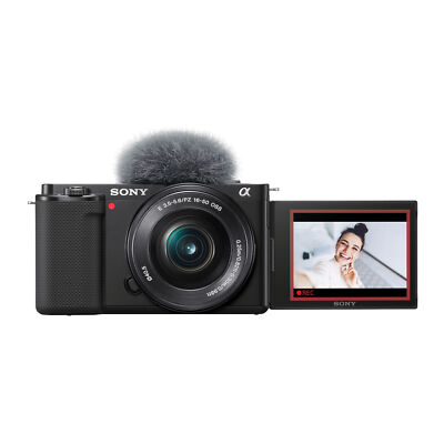 Sony Alpha ZV-E10 APS-C Mirrorless Vlog Camera with 16-50mm Lens Black