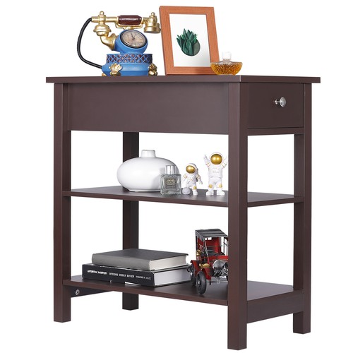 Open End Table Narrow Side Table Slim End Table for Living R