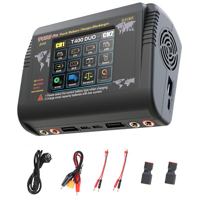 T400 12A Dual Channel RC Battery Lipo Charger Nicd NiMH Balance Discharger