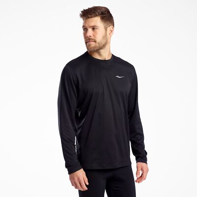 

Saucony Мужчины Секундомер с Длинным Рукавом Черный  Одежда