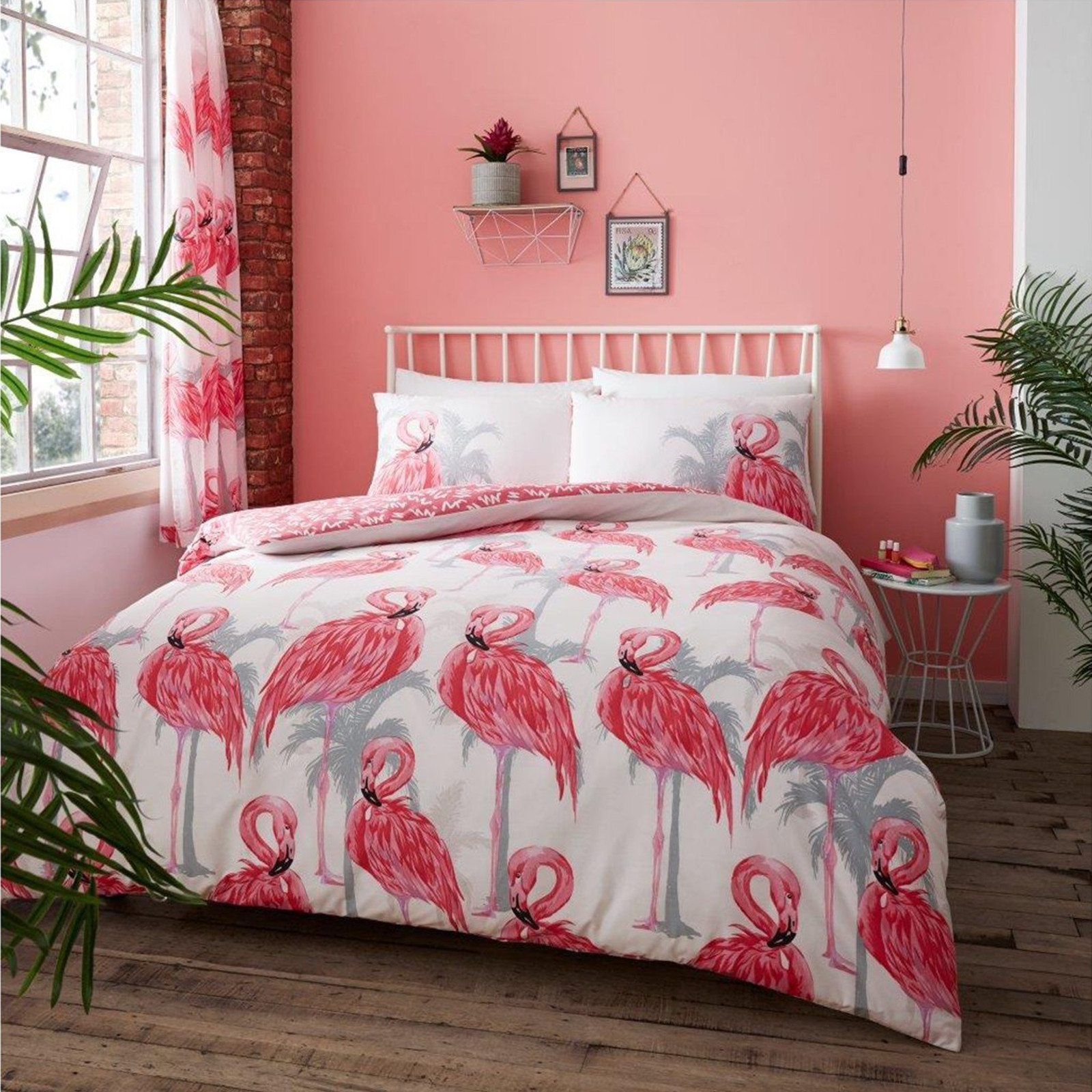 Pink Flamingo Duvet Cover Quilt Cover Bedding Set Single Double King Birds Ebay