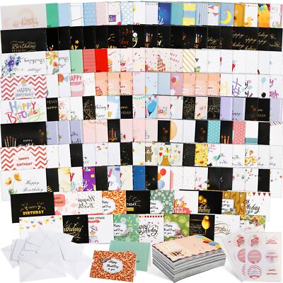 180 Set Birthday Cards Assortment Unique Happy Birthday Cards Bulk Assorted Birt