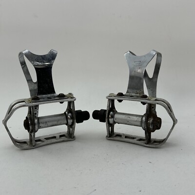 Vintage MKS Pedals Quill QU-2K Race Alloy 9/16 in Road Japan Toe Clips A51
