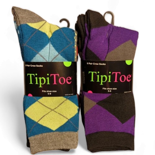 12 Pairs Argyle Geometric Size 5-9