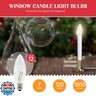 Creative Hobbies® Replacement Light Bulbs for Electric Candle Lamps, Window Candles, and Chandeliers - 7W Candelabra E12 Clear Incandescent C26 Torpedo 120V Steady Burning – 12 Pack