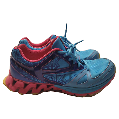 Blue And Pink Reebok Zigtech Size 10 eBay