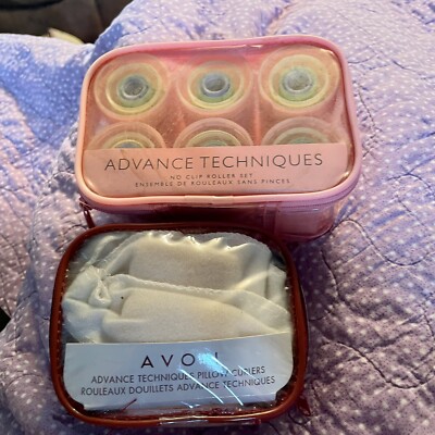 Hair Rollers, Avon, Advance Techniques Set & Pillow Curlers 24 Rollers
