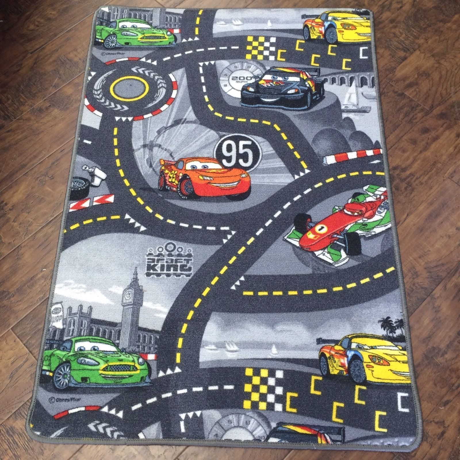 Kids Disney Race Car 2 Playmat NonSlip Nursery Rug Cars
