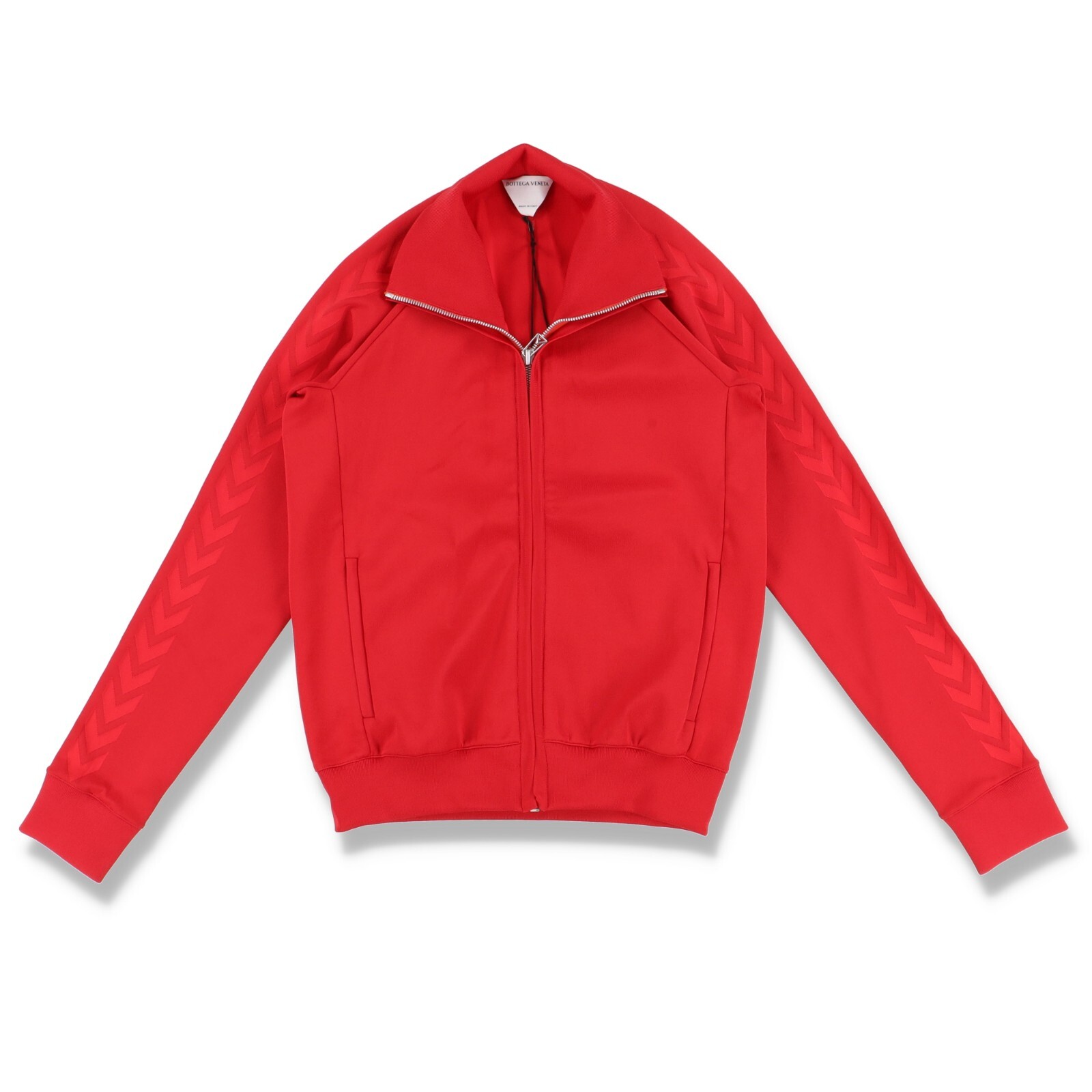 Bottega Veneta Red Chevron-Trimmed Track Jacket | Size S