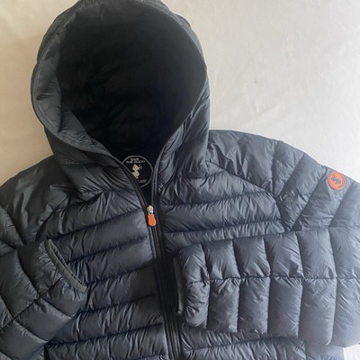 Save The Duck Ultra Light Jacket Mens XL Gray Water Repellent Pro Animal Puffer
