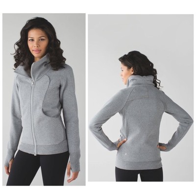 Lululemon Cozy Cuddle Up Jacket size 8 Heathered Gray