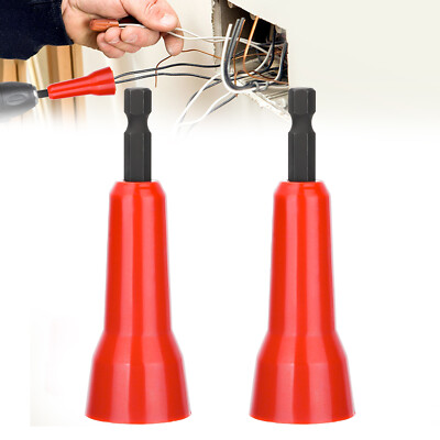 2x Multifunctional Wire Twisting Tool Wire Nut Twister with 1/4'' Chuck for Drill