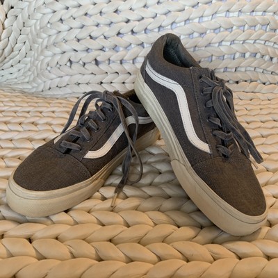 Vans Old Skool Sneakers Womens 7.5 Grey Corduroy
