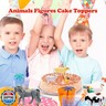 smilixin 12 PCS Animals Figures,Mini Farm Animal Figurines,Plastic Farm Animal Figures Set,Animals Learning Educational Toys Cake Toppers Birthday Gift for Kids