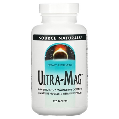 Source Naturals Ultra-Mag 120 таблеток без молочных продуктов, без яиц, без глютена, нет