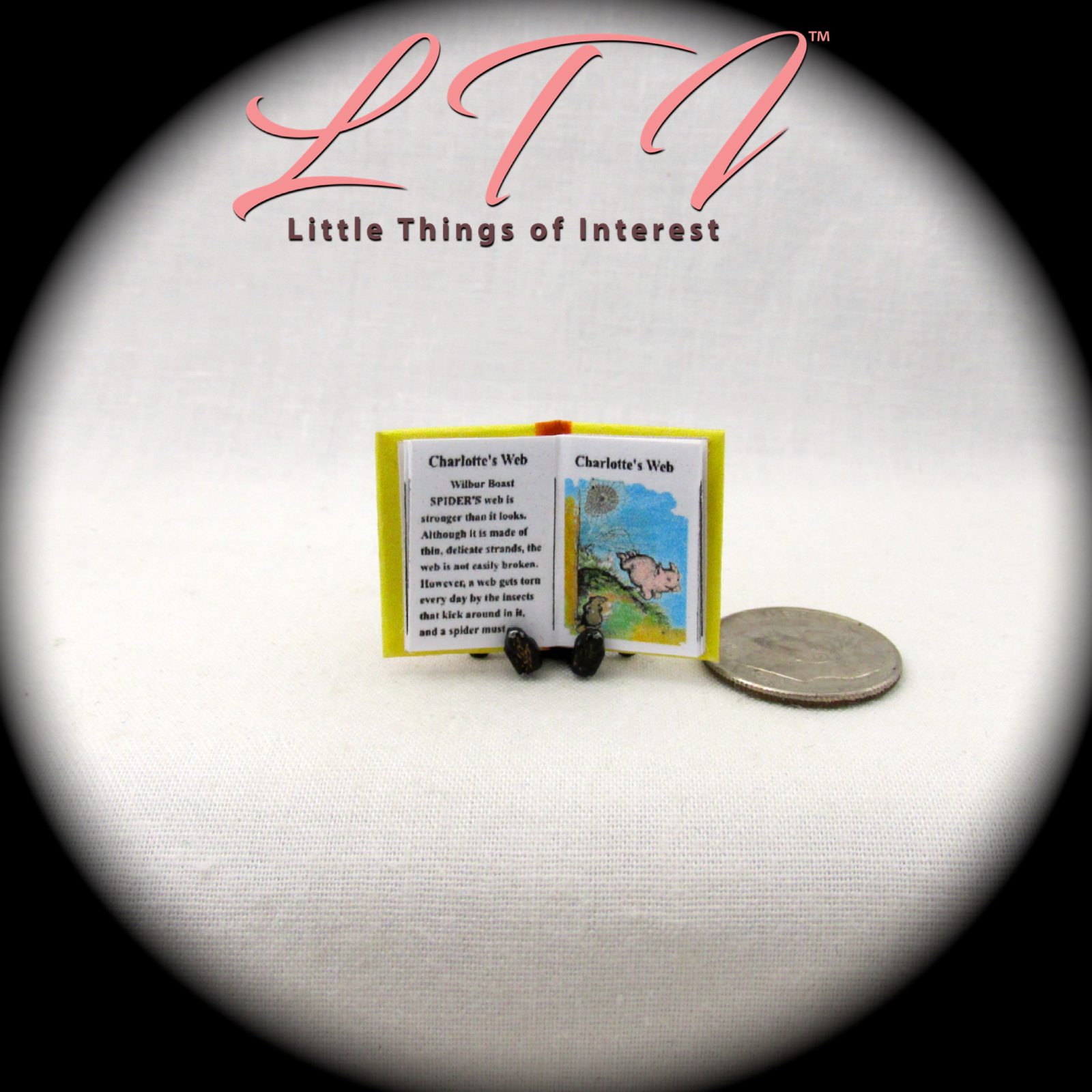 CHARLOTTE'S WEB 1:12 Scale Miniature Readable Color Illustrated Book