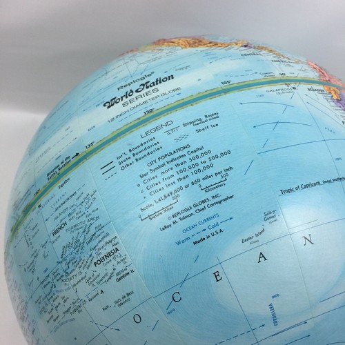 Vintage Globe Replogle World Nation Series 12