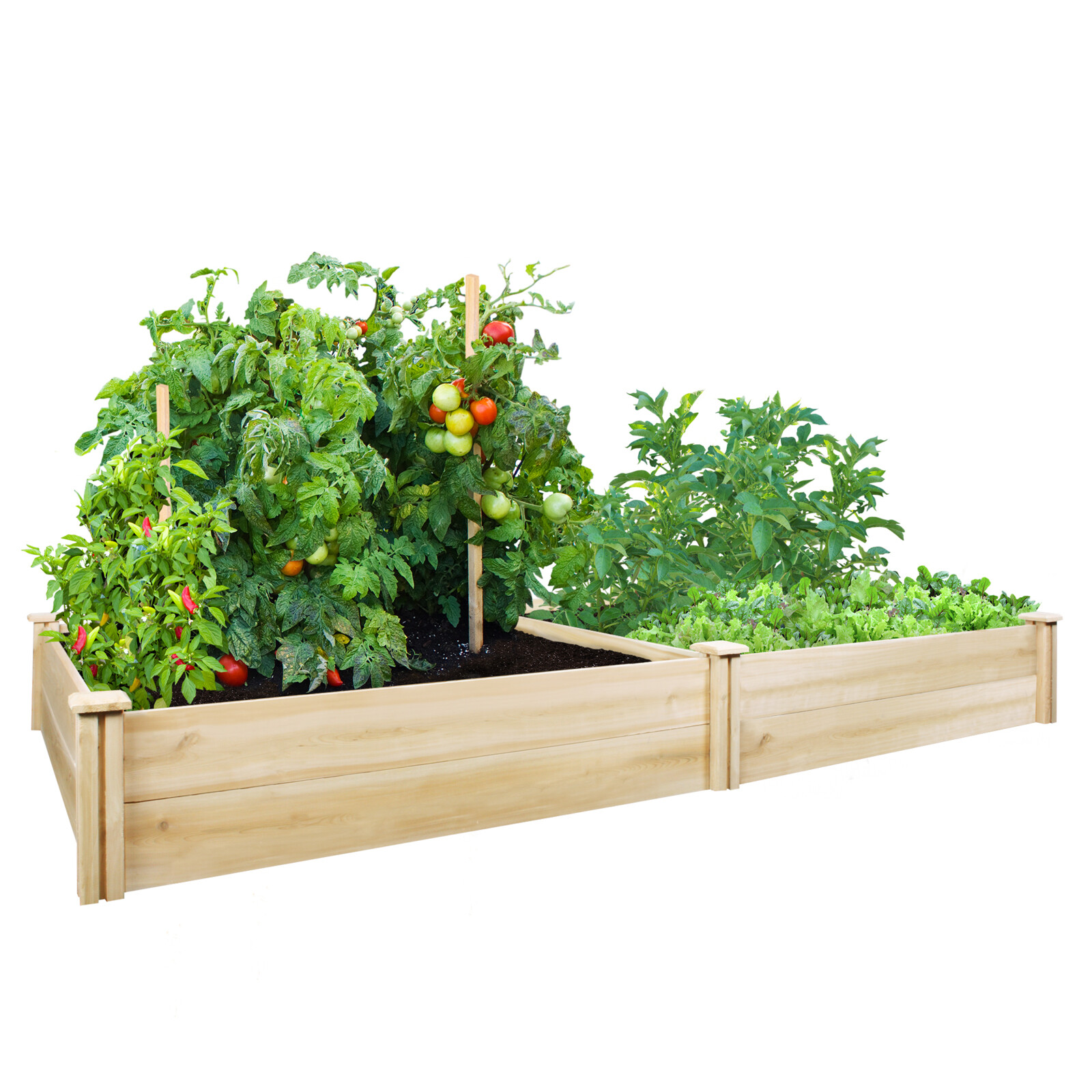 Cedar Raised Garden Bed Wooden Planter Box Open Bottom