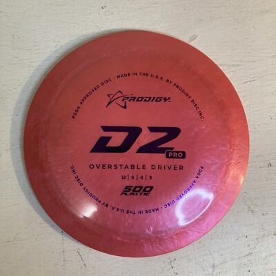 Prodigy D2 Pro 500 Overstable Driver Pink Disc Golf 176g 12 | 5 | -1 | 3