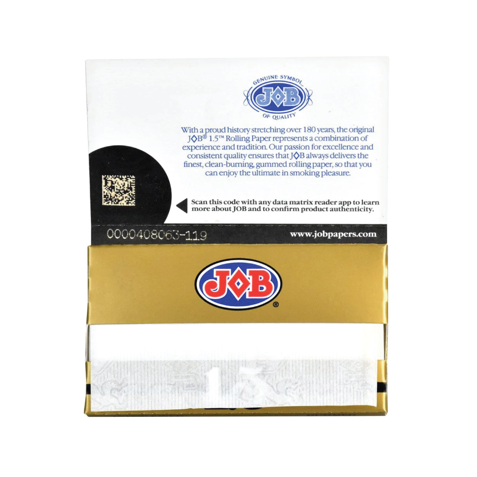 12x Packs Job Gold 1.5 | 24 Papers Per Pack | + 2 Free Rolling Tubes!