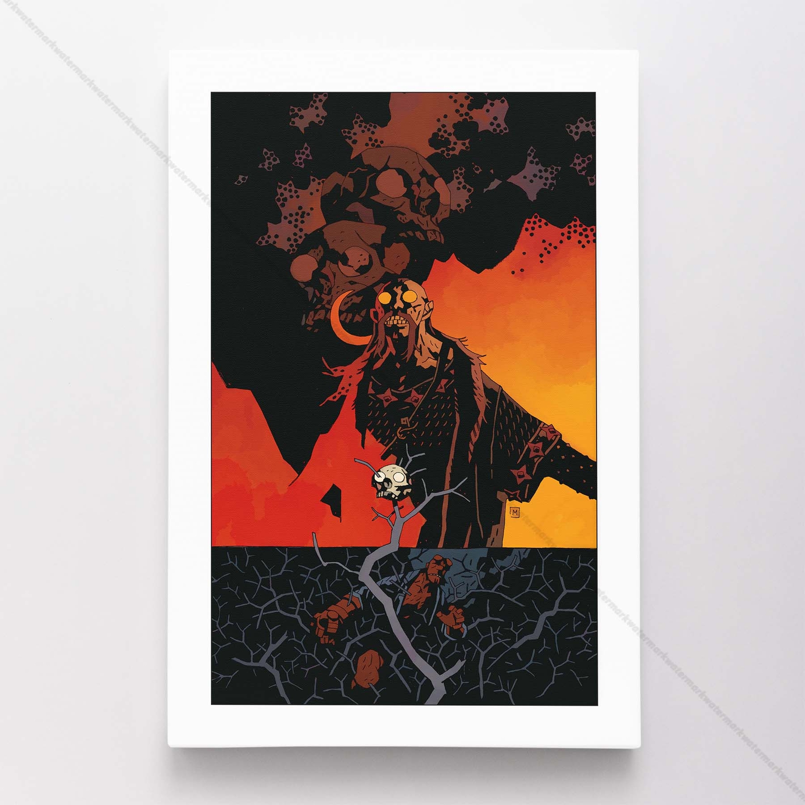 Hellboy Poster Canvas Superhero Comic Book Art Print #080