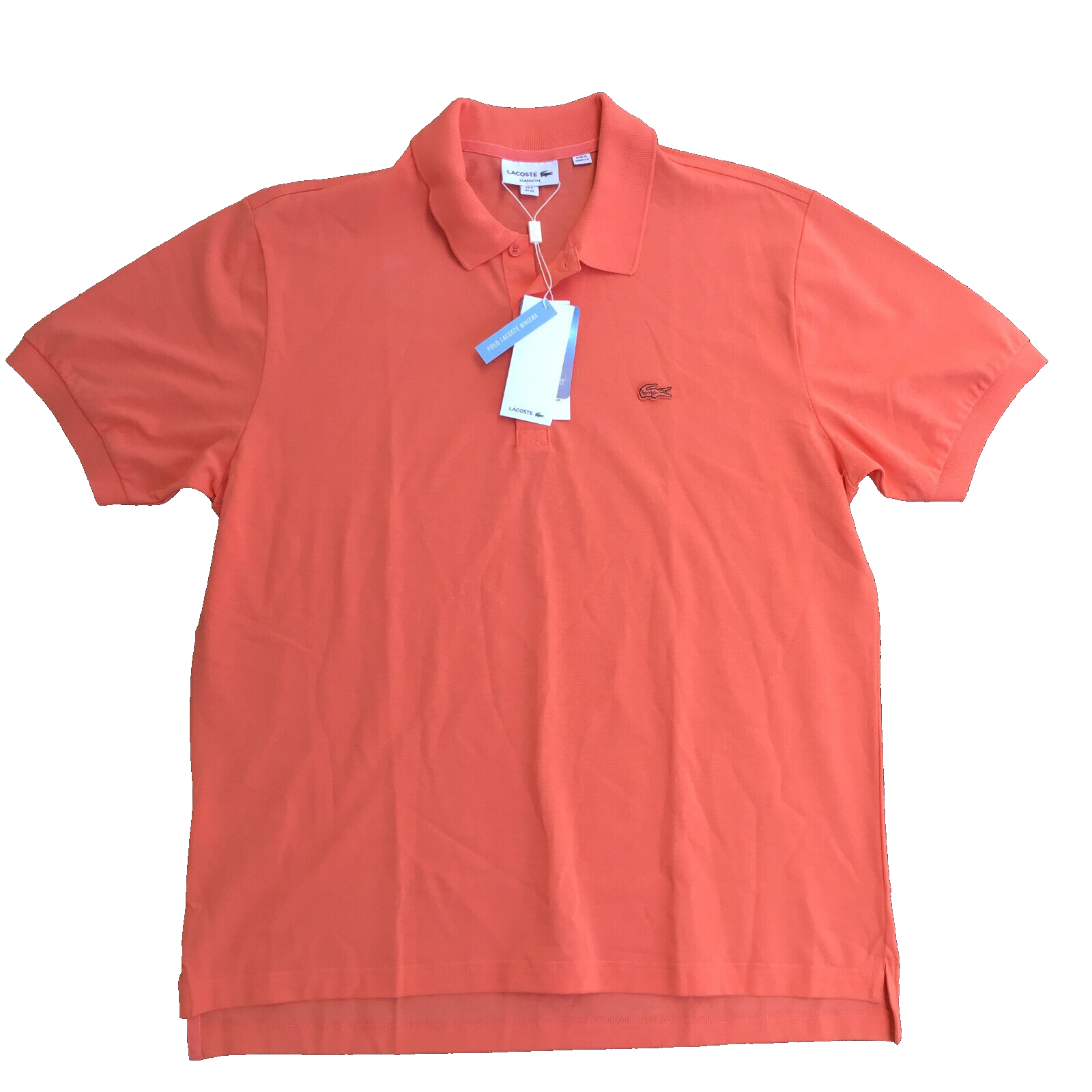 NWT Lacoste Polo Riviera Shirt Mens XL 6 Classic Fit Light Orange | eBay