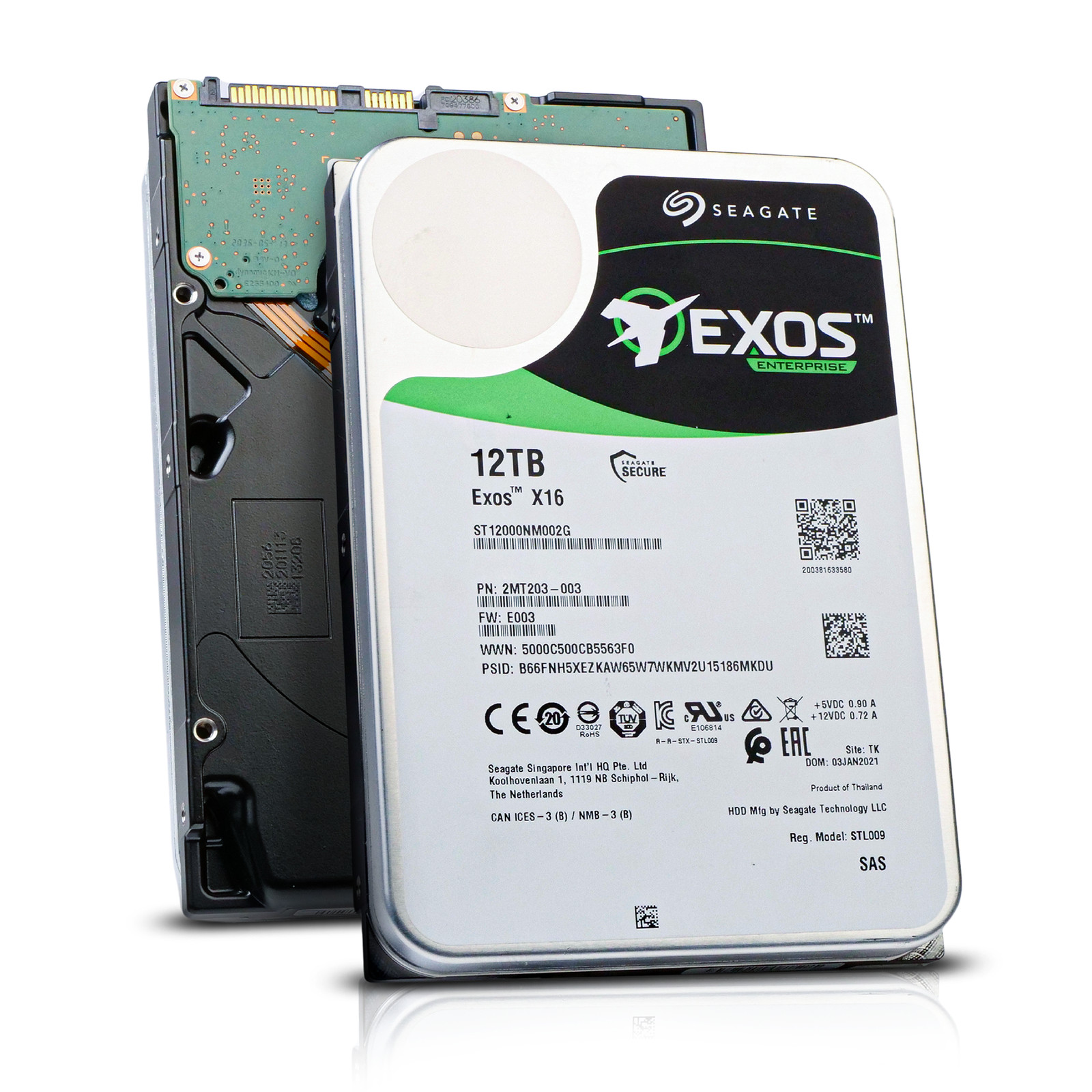 Seagate Exos X16 12TB ST12000NM002G 7.2K RPM SAS 12Gb/s 512e 3.5