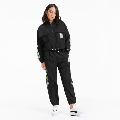 

Puma Evide Woven Track Jacket Женская черно-белая спортивная верхняя одежда Верх, Черный, Puma Evide Woven Track Jacket