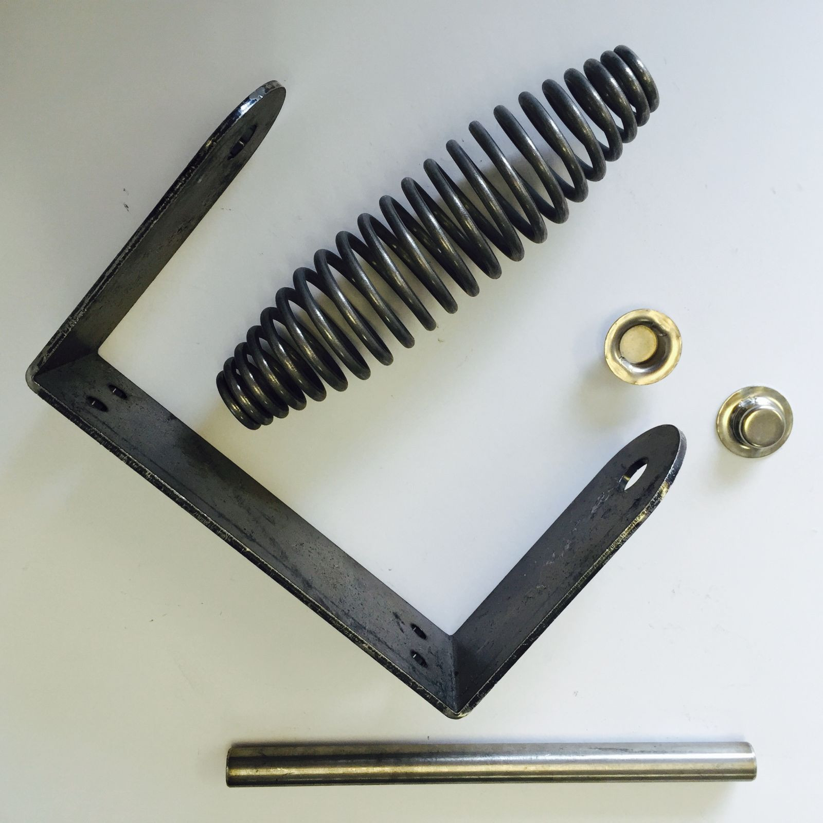 LavaLock® 6" Stainless Steel BBQ Smoker Grill Spring Handle Assembly Bracket Rod