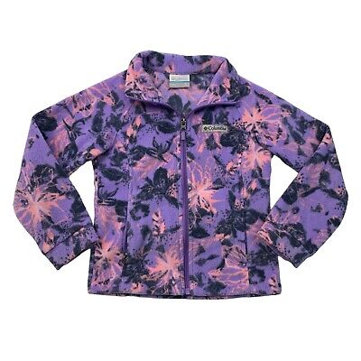 Columbia Jacket Girls XS Extra Small Purple Benton Springs II Fleece Full Zip