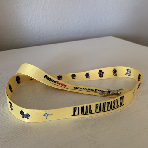 NEW Final Fantasy FF Yellow Lanyard Retro Pixel 8/16-Bit