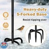 Jvgoo Heated Bird Bath for Outside Winter, Powerful 100W Thermostat Control Heated Bird Baths for Outdoors with 5-Prong Metal Stake, Heated Birdbath Water Heater for Garden Yard Patio Lawn (Khaki)