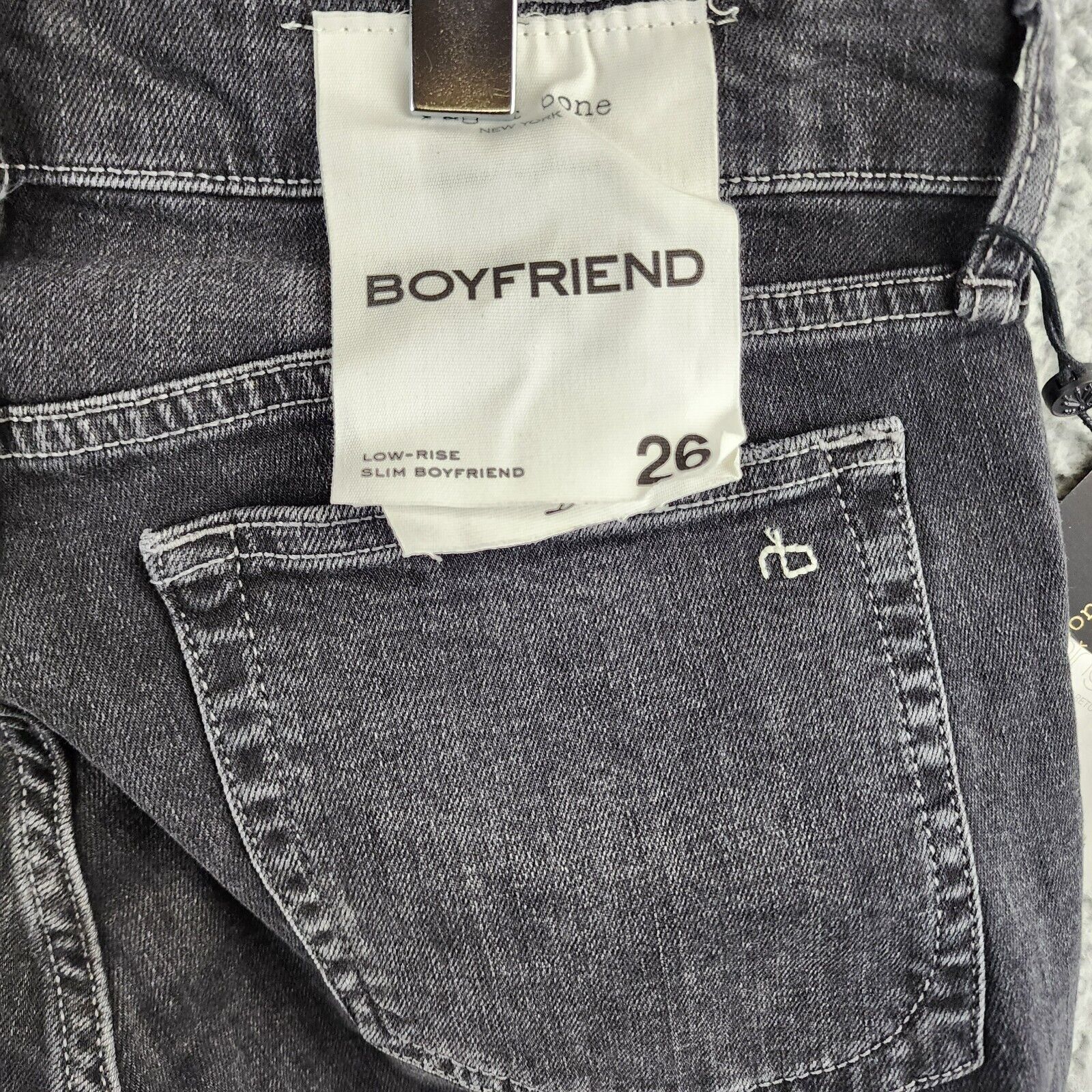 Rag & Bone Dre Low-Rise Slim Boyfriend Jeans Women's 26 Fillmore 5-Pockets Style - Picture 14 of 15