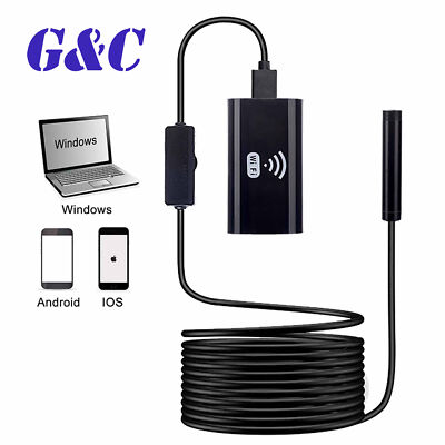 6LED WiFi Borescope Endoscope Snake Inspection Camera for iPhone Android iOS