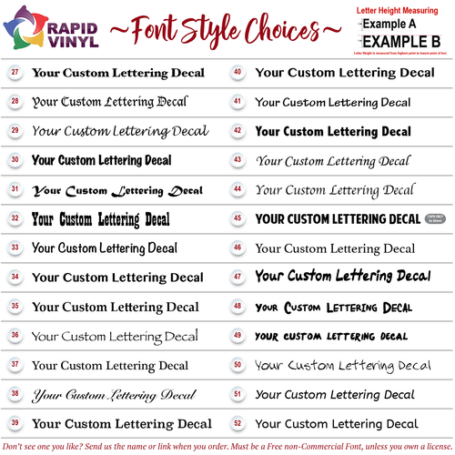 Custom Vinyl Text Lettering Decal Windshield Banner Truck Car Glass Window Body