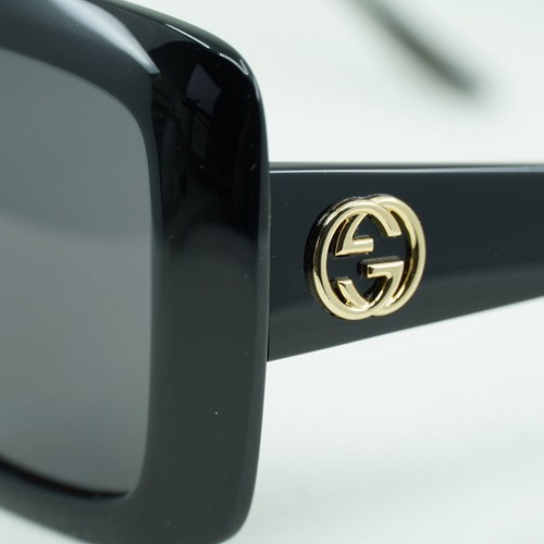 Pre-owned Gucci Gg0896s 001 Black/grey 52-25-140145 Sunglasses In Gray