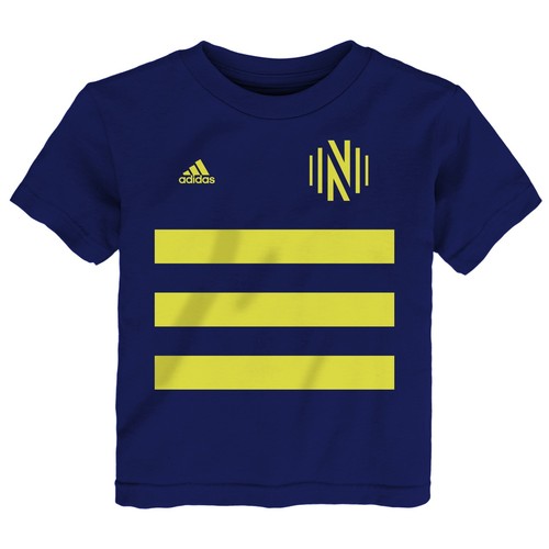 Футболка adidas Nashville SC MLS Toddlers с тремя полосками Life Pitch, синяя