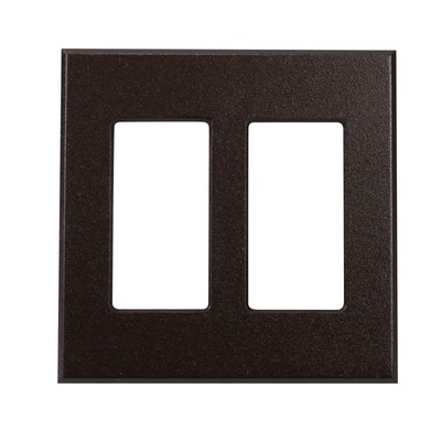 LIGHTOLIER CONTROLS FB2SBR MULTI 2 GANG FACEPLATE WALL PLATE, BROWN