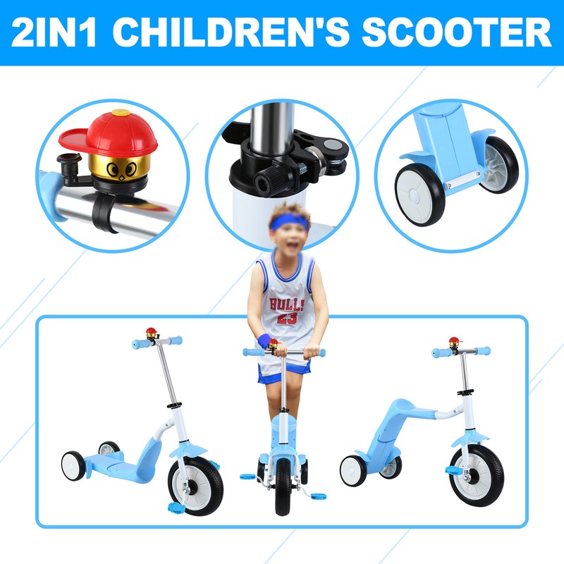 ✔2 in 1 Tricycle for Toddlers Age 3-5 Year Old Ride on Toy