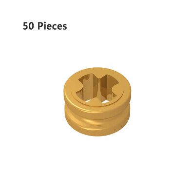 Part 32123 4265c Technic Bush 1/2 Smooth with Axle Hole Pearl Gold
