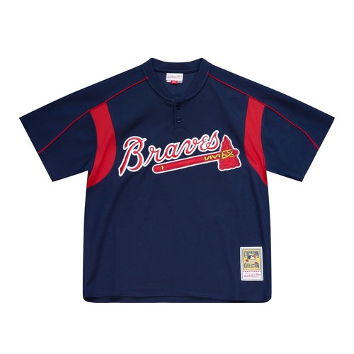 

MITCHELL - NESS MLB BATTING PRACTICE JERSEY ATLANTA BRAVES 2003 CHIPPER JONES, Navy