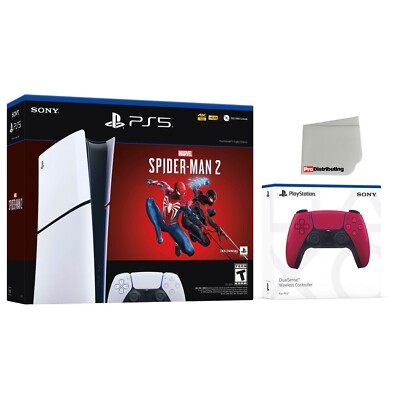 Sony PlayStation 5 Digital Slim Spider-Man 2 Bundle with Extra Controller