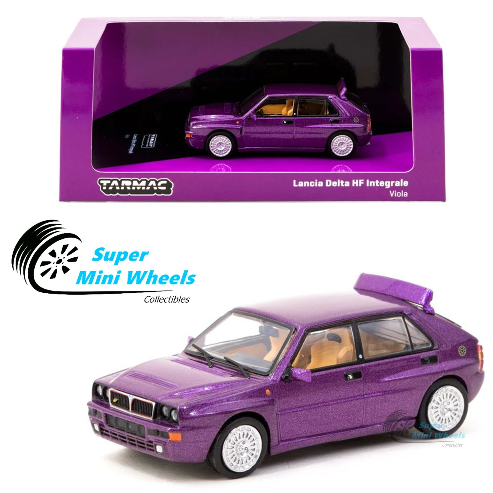 再値下げ！Lancia Delta HF Integrale 16v ミニカー Tarmac Works 1:64 Lancia Delta HF Integrale Viola | eBay