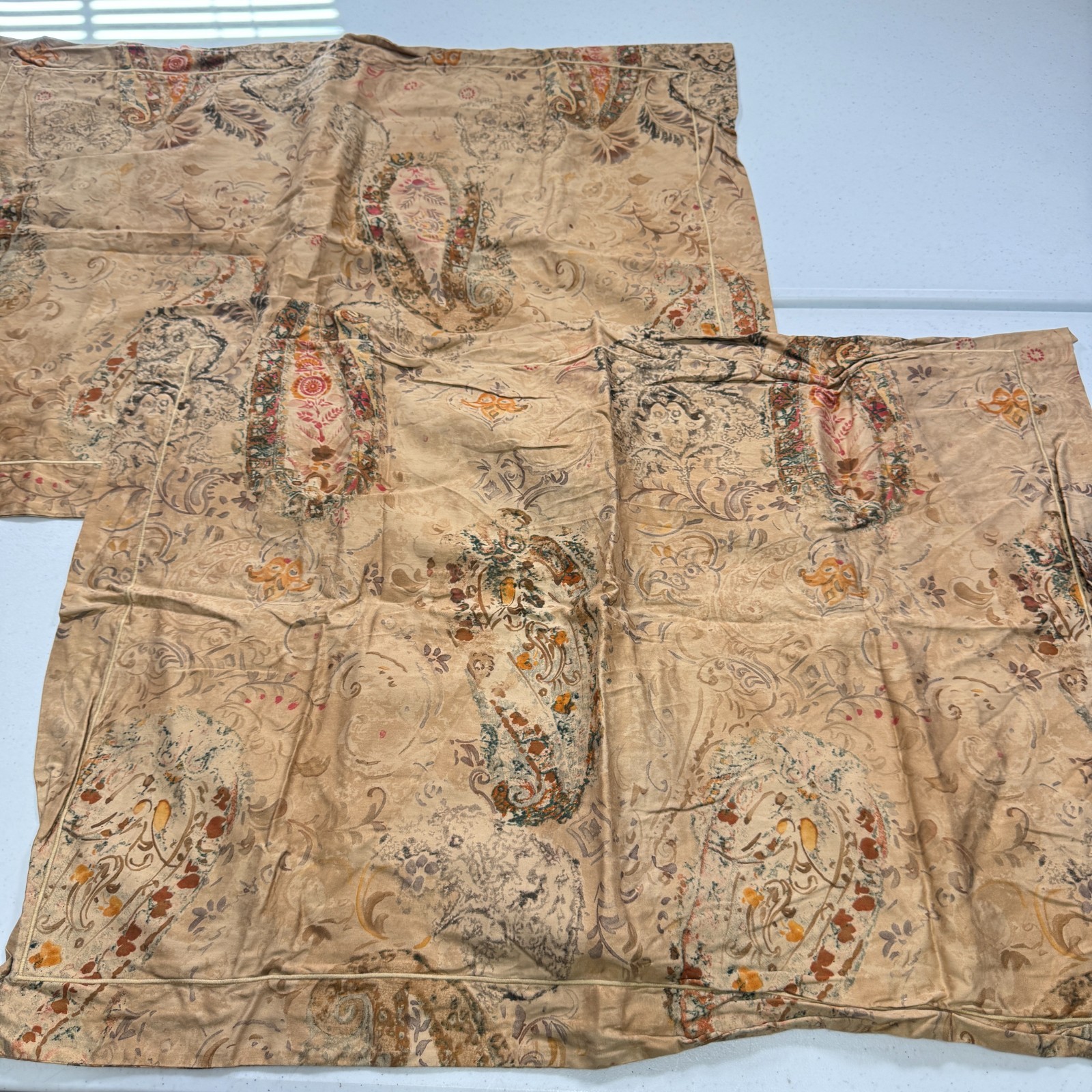 vintage ralph lauren sham pillowcase pair standard beige