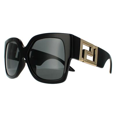 Pre-owned Versace Sunglasses Ve4402 Gb1/87 Black Dark Gray