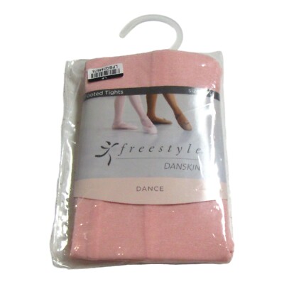 Danskin Freestyle Girls Size 12-14 Footed Tights Dance Pink